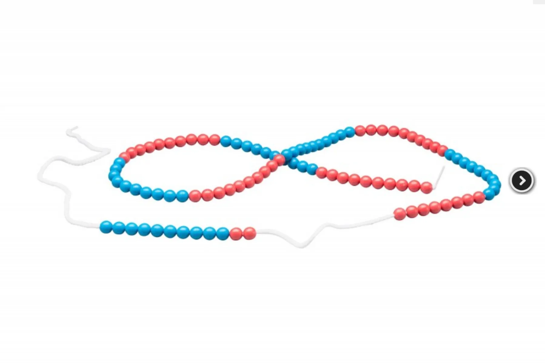 Tællesnor rød/blå med 100 kugler W080260000-1