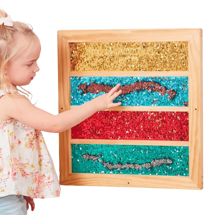 Vægpanel m. pailletter - Striber EY11006