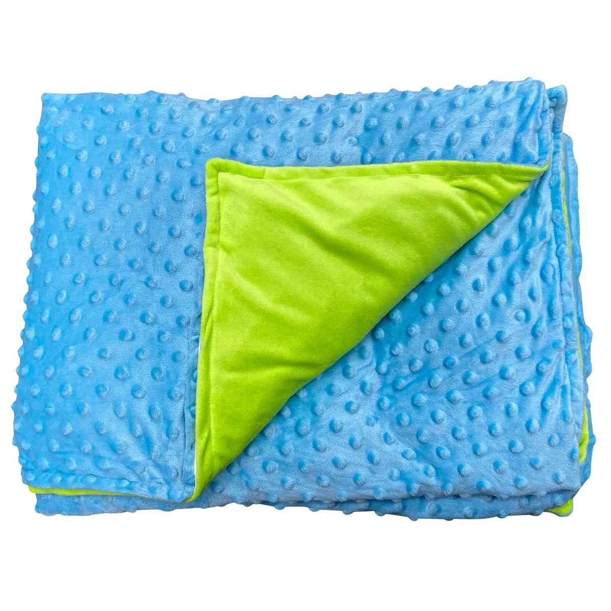 Tyngdetæppe blå/grøn 5 kg - 150 x 200 cm. X-005065