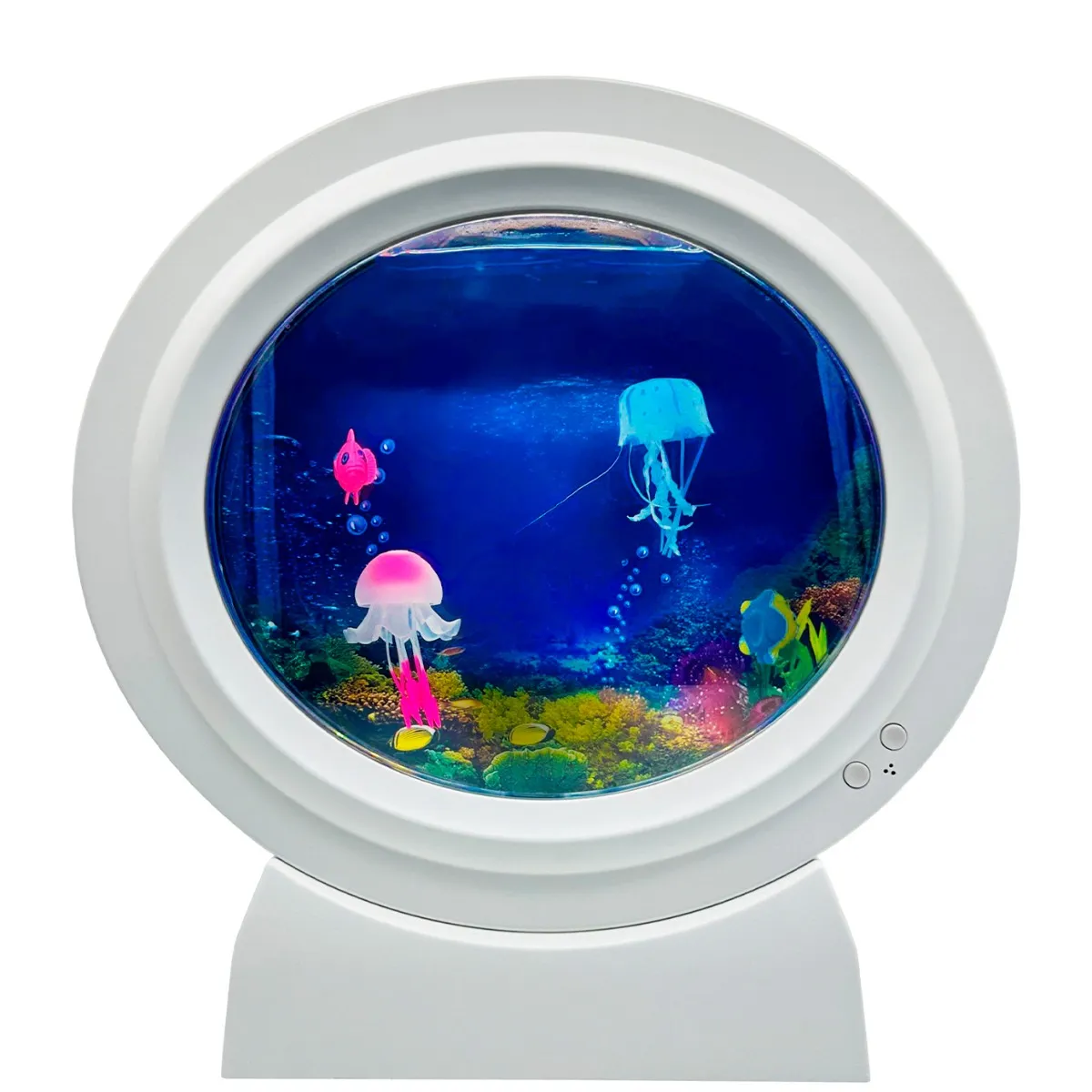 Sensorisk LED akvarium med kunstige vandmænd - Rundt X-000246