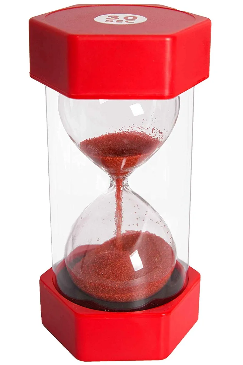 Timeglas 16 cm - 30 sekunder Timer16red