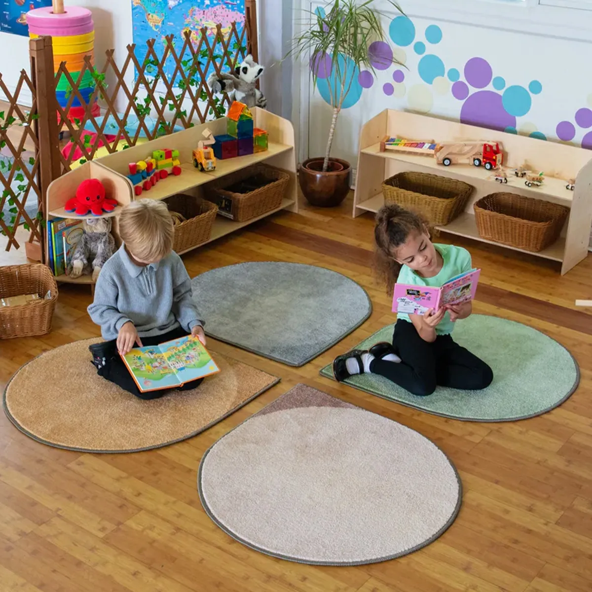 Legetæppe 4 stk. Naturtoner 60-MAT1331