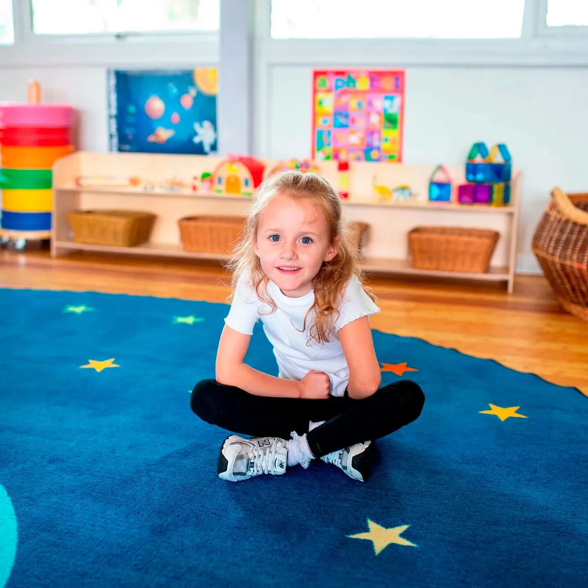 Legetæppe Stars halvcirkel stor - 2 x 4 M 60-MAT1297