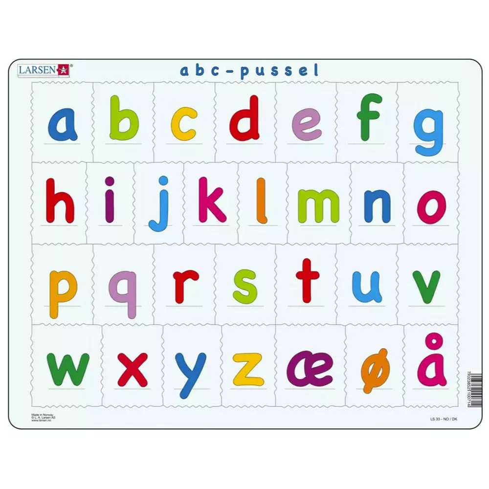 Larsen Puslespil - ABC med små bogstaver 37-LS13DK