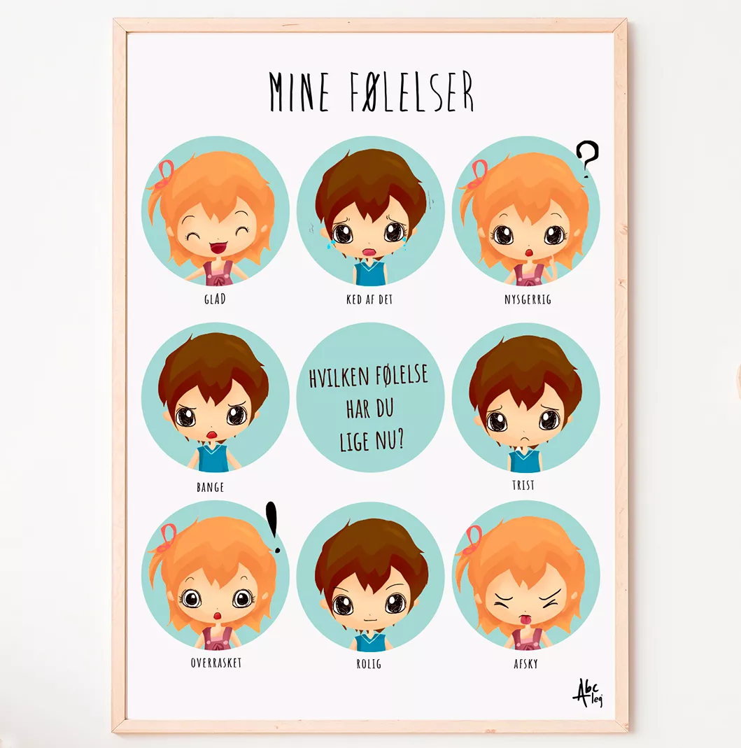 Abcleg Plakat - Mine Følelser PlakatFølelser
