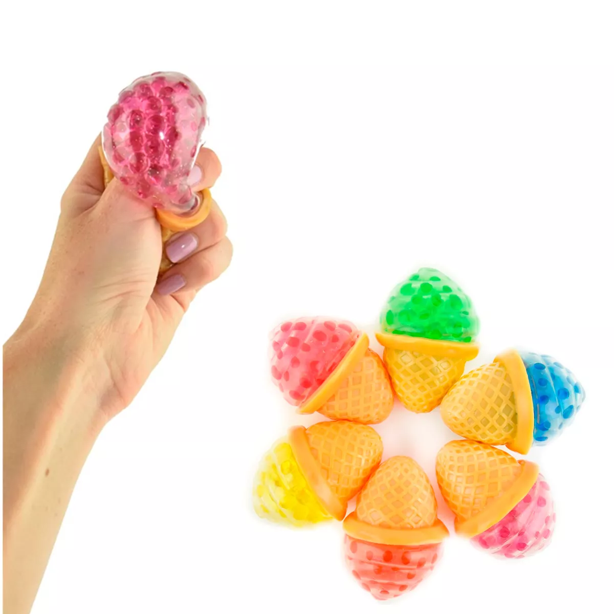 Anti-stress-bold Isvaffel - Ø 8 cm. 54840